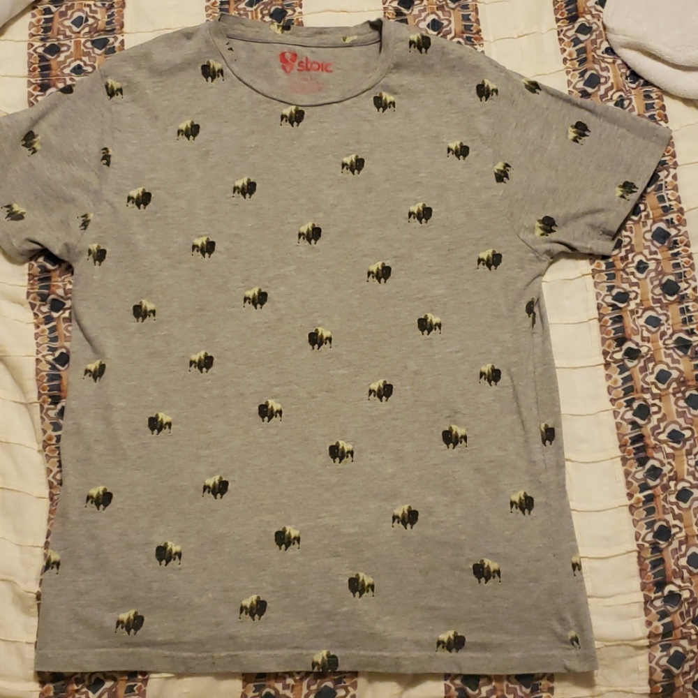 Size M Stoic buffalo print t shirt